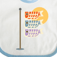 thumbnail image 4 of Inktastic Japanese Carp Fish Flags Boys or Girls Baby Bib, 4 of 4