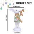 thumbnail image 3 of (Clearance) BNNG Resin Spring Animal Bunny Figurines Ornaments, 1 pc White/Gold Rabbit Bunny, Modern Decor, Home Decor Sculptures and Statues Handmade Artware Gifts, Easter Seasonal Cute, 3 of 9