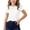 White, variant on Girls Peter Pan Collar Shirt Short Sleeve T Shirt Puff Sleeve Top Girls Cotton T Shirt Preppy Style For School Daily Wear Casual Top