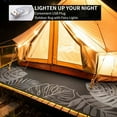 thumbnail image 5 of SIXHOME 8'x10' Feet Waterproof Outdoor Rug with Led Light Strips, Reversible Black Plastic Patio Mat with Straw Texture Tropical Palm Leaf, Non-Slip Carpet for Camping, RV, Balcony, Porch, Picnic, 5 of 8