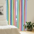 thumbnail image 3 of Ambesonne Geometric Window Curtains, Flower Pattern Motif, Each 28" W x 63" L, Multicolor, 3 of 5