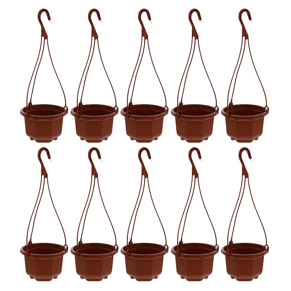 NUOLUX 10 Sets Plastic Hanging Flower Pots Chlorophytum Pots Planter