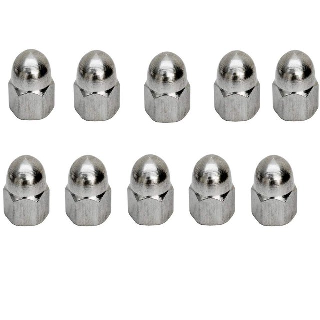 10 Pcs Filetage Main Gauche 1/4 Pieds' Acier Inoxydable 316 Capuchon Écrou Hexagonal Gland Marine