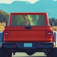 thumbnail image 4 of SEANATIVE Waterproof Truck Rear Window Decal, UV Protection Perforated See Through Graphic Car Window Sun Shade Stickers Universal Fit for Most Pickup SUV Truck, Frog Green Leaf, 4 of 7