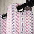 thumbnail image 4 of Ambesonne Trippy Grommet Curtain, Folk Like Flowers Circles, 50" x 63", Pink Purple, 4 of 6