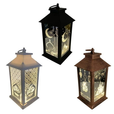 

LED Ramadan Decorations for Home-Eid Mubarak Wind Lantern Battery-Powered Centerpieces|Islamic Muslim Party Supplies Festival Decor Eid Al Adha Gift