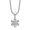 Silver Color, variant on Hip Hop Claw CZ Stone Bling Iced Out 14K Yellow Gold Flower Shape Pendants Necklace for Men Women Unisex Rapper Jewelry
