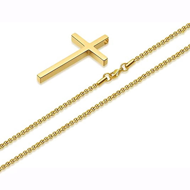 Collar con cruz de acero de titanio europea y americana para hombres y mujeres, accesorios de hip hop, colgante con letras, accesorios colgantes versátiles