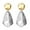 silver-gold, variant on Faty-T Gold Earrings for Women Geometric Chunky Dangle Earring 18k Gold Plated Trendy Silvery Two-Tone Statement Jewelry