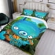 thumbnail image 3 of Hoja Tumbada Conjunto de sábanas temático, trío de piezas, cómodo y amigable con la piel, diseño único, regalo de decoración para el hogar para familiares, amigos y fans, 90 cm * 190 cm, 3 of 6