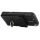 thumbnail image 4 of For iPhone 16 Pro Case Card Bag Leather+TPU Crossbody Phone Cover with Ring Kickstand - Black, 4 of 5
