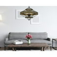 thumbnail image 2 of Cal Lighting Alicante 6-Light Pine Wood & Metal Chandelier in Brown/Black, 2 of 2