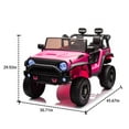 thumbnail image 2 of 24V 2-Seater Kids Ride On Truck Car with Parent Remote Control, 200W Dual Motors, 20.28" Wide Seat, Four-Wheel Suspension, MP3 & Bluetooth Music, LED Lights, Big Electric Car for Boys & Girls Ages 3+, 2 of 7