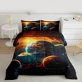 thumbnail image 2 of Homewish Psychedelic Galaxy Planet Bedding Comforter Set 2pcs for Kids Teens,Outer Space Twin Comforter Sets Microfiber,Universe Cosmos Breathable Bedding Set,Super Cozy Room Decor,Reversible, 2 of 8