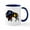 White/Navy Inside, variant on CafePress - BISON Mugs - 11 oz Ceramic Mug - Novelty Coffee Tea Cup