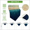 thumbnail image 5 of Blue Brown Abstract Table Runner Linen Burlap Table Runner 108 Inches Long Boho Ombre Tile Mottled Modern Art Dresser Scarves for Kitchen Island Coffee Dining Room Party Holiday Decoration 13"x108", 5 of 8
