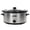 Silver-gray, variant on Homecookin 8qt White Manual Slow Cooker with Black Classic Ceramic Inner Liner, Non-Stick Pot for Dishwasher Safe