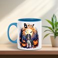 thumbnail image 4 of Happy Halloween Vampire English Springer Spaniel BOO with Pumpkins Fun and Spooky 11oz Accent Two-tone Mug Springers Dog Lover Gifts Coffee Tea Cup - 00018, 4 of 5