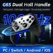 Wireless Game Controller,Bluetooth PC Cotroller Compatible with PC,Android/IOS,Mac,Switch,Steam,with Hall Joystick Trigger,Black