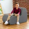 thumbnail image 3 of Jaxx Midtown Medium Classroom Soft Foam Chair - Premium Vinyl Cover - Charcoal, 3 of 7