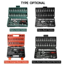 Wrench socket,46pcs 1/4-inch Drive Kit Socket Wrench Set With Car Ratchet Wrench With Car Bike Set 1/4-inch Drive Tools Set 1/4-inch Drive Socket Wrench Socket Tools Mechani Wenzi Twirltide