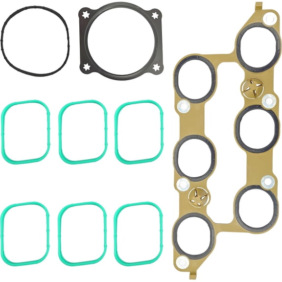 MS972401 Lower Upper Intake Manifold Gasket Set for Chevy Camaro Caprice Colorado Equinox Impala Traverse Buick Enclave Lacrosse GMC Acadia Terrain Cadillac ATS CTS SRX XTS 3.6L LFX LLT DOHC