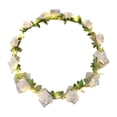 thumbnail image 3 of Diadema con corona de flores para novia, tocado floral para parque, disfraz blanco, 3 of 9