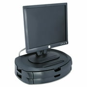 Kantek-1PK Kantek LCD Monitor Stand, 18" x 12.5" x 5", Black, Supports 35 lbs