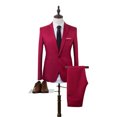 thumbnail image 4 of Men's Slim Fit Business Suit Set for Formal and Wedding, Polyester, Sizes M-2XL, 4 of 10