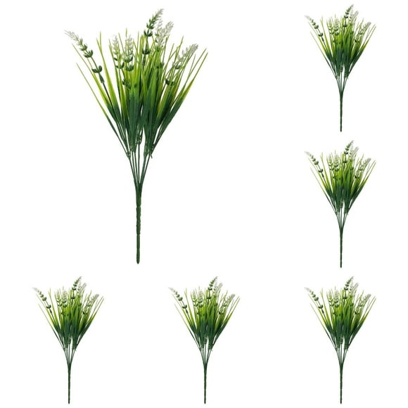 AKEGAMN Artificial Outdoor Flowers Lavender Greenery Plants With Flowers For Pot Decor For Window Garden Patio Hanging Planter Front Porch Easy : These artificial lavender flowers require no special