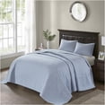 thumbnail image 4 of JERFIT Reversible King Size Bedspread Set with Shams, Oversized 120x118 Inch, Blue Cottage Quilted Bed Cover, Antimicrobial, Machine Washable Cotton Blend, 4 of 8