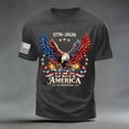 thumbnail image 4 of 250 Anniversary USA Shirt Mens Flag Tshirt 250th America Anniversary Tee 250 Years Patriotic Tops, 4 of 6