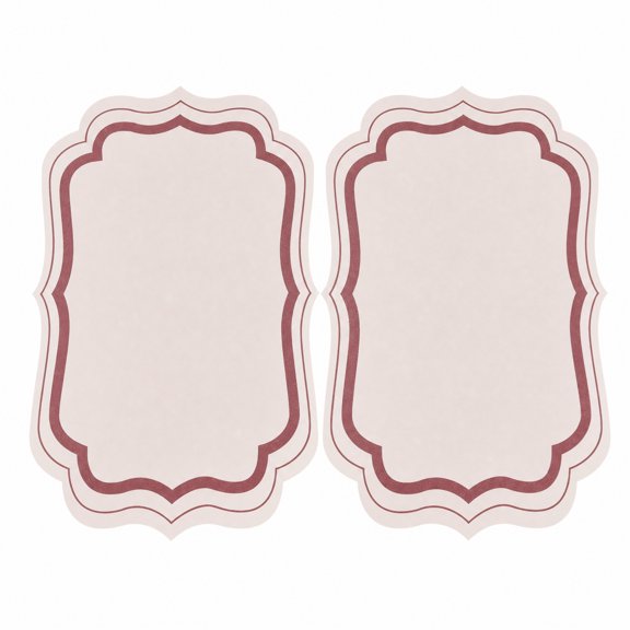 Unique Bargains 2 Pcs Irregular Shape Placemat Red PU