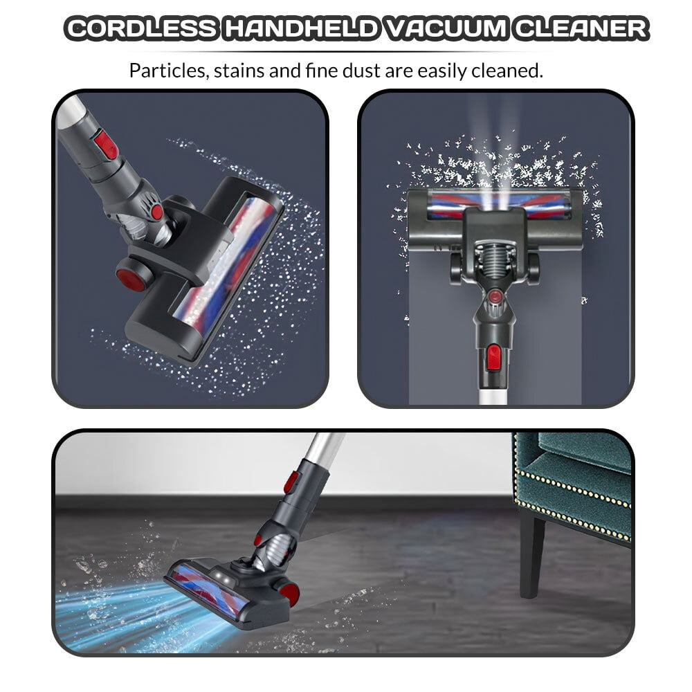 Cordless Vacuum Cleaner,KEPEAK 21KPA Stick Vacuum with 40Min Detachable Battery Vacuum Cleaner for Home Hard Floor Car Carpet