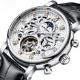 thumbnail image 3 of Reloj de cuero genuino para hombre, reloj mecánico automático, reloj mecánico hueco resistente al agua, reloj para hombre, 3 of 6