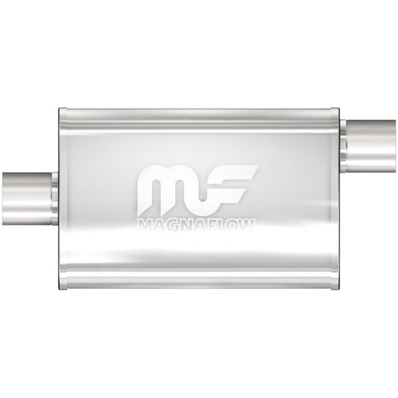 Magnaflow Performance Exhaust Muffler 11226 Single 2-1/2 Inch Center Inlet; Single 2-1/2 Inch Offset Outlet; 14 Inch Body/20 Inch Overall Length