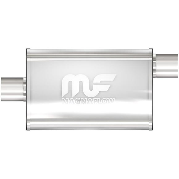 Magnaflow Performance Exhaust Muffler 11365 Single 2-1/4 Inch Offset Inlet; Single 2-1/4 Inch Center Outlet; 11 Inch Body/17 Inch Overall Length