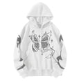 thumbnail image 3 of Oversized Hoodies for Women Loose Spring Crewneck Fashion Sweatshirts Butterfly Print Long Sleeve Fall Casual Tops, 3 of 3