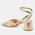 thumbnail image 5 of FSJ Women Graceful Square Open Toe Adjustable Ankle Strap Sandals Chunky Low Heels Pumps Sexy Party Summer Dress Pumps Shoes Size 8 Gold, 5 of 5