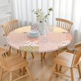thumbnail image 3 of Pioneer Flower Floral Print Pattern Round Fitted Tablecloth with Elastic Edge,Dining Table Cover Waterproof,Outdoor Round Tablecloth for Camping,Dining,Indoor and Outdoor, 3 of 7