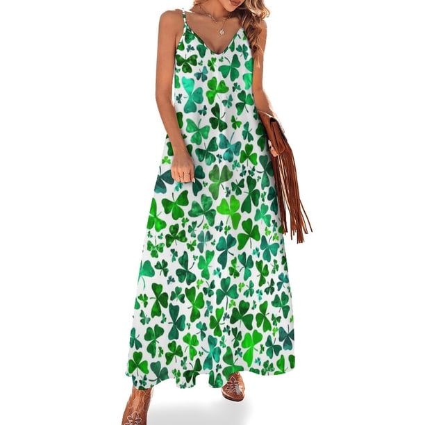 Vestido sin mangas de tréboles vestidos de traje de verano para mujer verano 2024