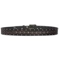thumbnail image 4 of 1 1/2" Snap on Perforated Studded Vintage Embossed Solid Leather Jean Belt, 4 of 5