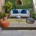 thumbnail image 2 of Sage Green Floral Outdoor Rug for Patio/Deck/Porch, Non-Slip Large Area Rug 3 x 5 Ft, Modern Farmhouse Leaves Brown Striped Indoor Outdoor Rugs Washable Area Rugs, Camping Rug Carpet Runner, 2 of 8