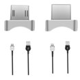 thumbnail image 2 of Cable USB magnético giratorio de 180 grados Cable de cargador rápido para teléfono móvil Micro / Type-c / 8 Pin Head Inevent DZ7744-05, 2 of 7