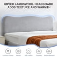 thumbnail image 2 of King Size Bed Frame with Lift Up Storage, Boucle Upholstered Platform Bed with Curved Headboard, No Box Spring Needed, Hydraulic Storage, Light Grey, 2 of 6