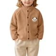 thumbnail image 2 of XUNKUSGA Toddler Fleece Jacket Baby Boys Girls Cute Animal Print Snap Button Stand Collar Winter Clothes for Baby Girl Lightweight Comfortable Fleece Winter Coat,5 Years, 2 of 8