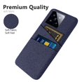 thumbnail image 3 of For Xiaomi 14 Hard PC + Cloth Mobile Phone Case Shockproof Cover with Dual Card Holder, 3 of 5