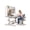 31.5" x 22.05" x 49.21" Gray, variant on Mohsoe Kids Desk and Chair Set, Height Adjustable Kids Desk with Storage Drawer, Reading Stand and Holes for Lamp and Cup, Ergonomic Table for Kids(Pink)