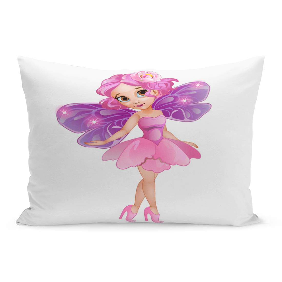 14x20.5 Inch Small Pillow Cases for Kids Two Pillowcase Covers White Angel Baby Toddler Pillow Case 2-Pack 