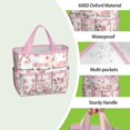 thumbnail image 4 of Garden Tool Bag,Pioneer Flower Floral Print Pattern Garden Tool Organizer,Garden Gifts,Waterproof Multi-Pocket Garden Tool Storage 11.8x5.5x11.4 Inch(Tools NOT Included), 4 of 6